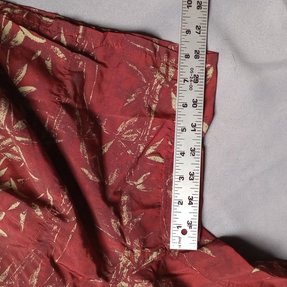 Patagonia Baggies Long Adult Size Small Maroon Gold Floral Lined - Picture 4 of 10